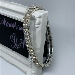 Vintage Y2K Silver tennis prom formal bracelet